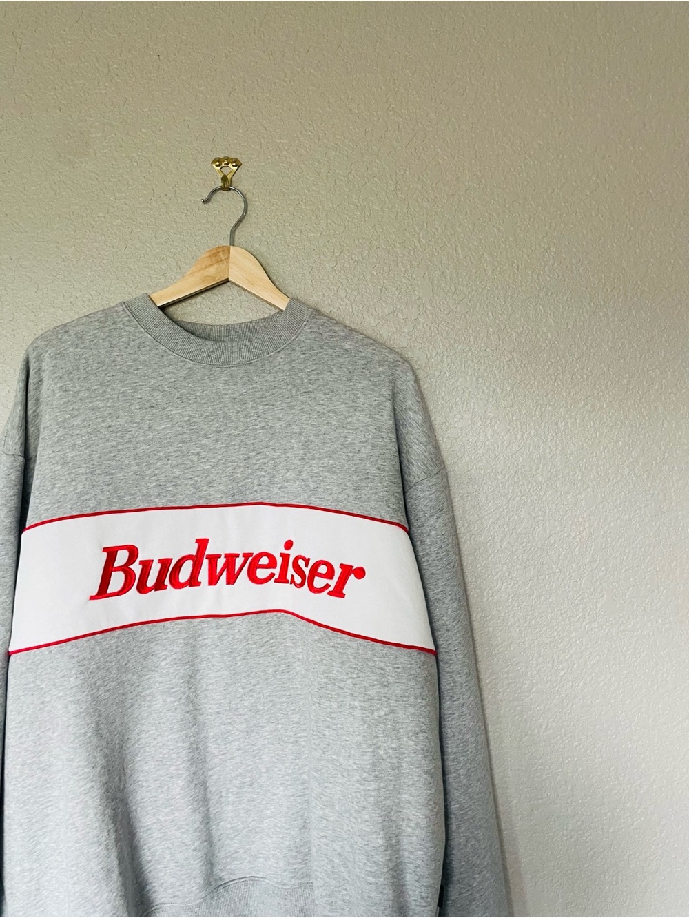 Malbon x Budweiser Crewneck Sweatshirt in Heather Grey - Picture 2 of 11